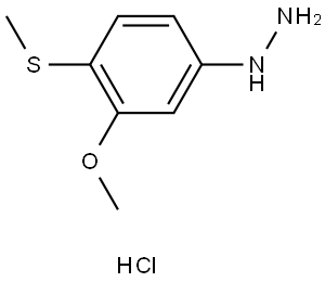 Hydrazine, [3-methoxy-4-(methylthio)phenyl]-, hydrochloride (1:1) Structure