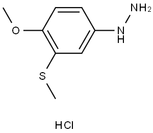 Hydrazine, [4-methoxy-3-(methylthio)phenyl]-, hydrochloride (1:1) Structure