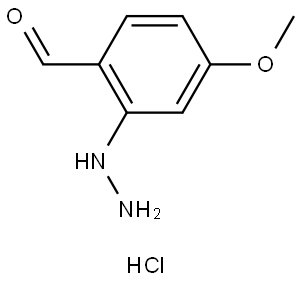 Benzaldehyde, 2-hydrazinyl-4-methoxy-, hydrochloride (1:1) Struktur