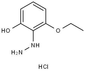 Phenol, 3-ethoxy-2-hydrazinyl-, hydrochloride (1:1) Struktur