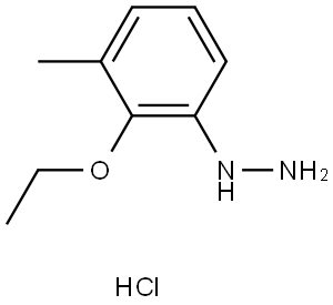 Hydrazine, (2-ethoxy-3-methylphenyl)-, hydrochloride (1:1) Struktur