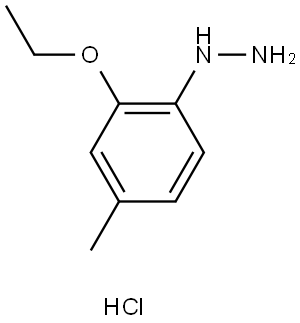 Hydrazine, (2-ethoxy-4-methylphenyl)-, hydrochloride (1:1) Structure
