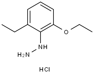 Hydrazine, (2-ethoxy-6-ethylphenyl)-, hydrochloride (1:1) Struktur