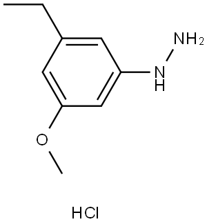 Hydrazine, (3-ethyl-5-methoxyphenyl)-, hydrochloride (1:1) Struktur