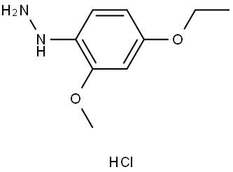 Hydrazine, (4-ethoxy-2-methoxyphenyl)-, hydrochloride (1:1) Struktur