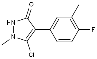 5-Chloro-4-(4-fluoro-3-methylphenyl)-1,2-dihydro-1-methyl-3H-pyrazol-3-one Structure
