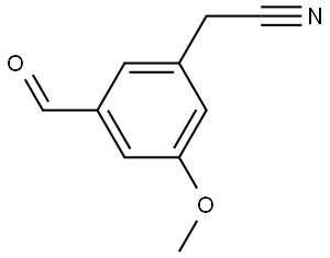 2-(3-Formyl-5-methoxyphenyl)acetonitrile Struktur
