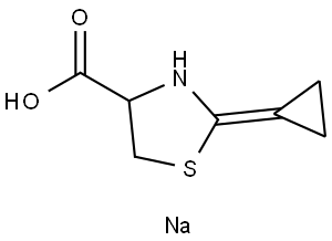 4-Thiazolidinecarboxylic acid, 2-cyclopropylidene-, sodium salt (1:1) Struktur