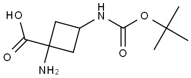 3-(Boc-amino)-1-amino-cyclobutanecarboxylic acid Structure