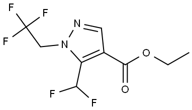 Ethyl 5-(difluoromethyl)-1-(2,2,2-trifluoroethyl)-1H-pyrazole-4-carboxylate Struktur