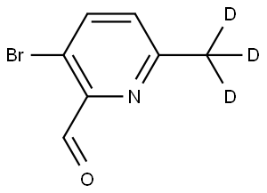 3-Bromo-6-methylpicolinaldehyde-d3 Struktur