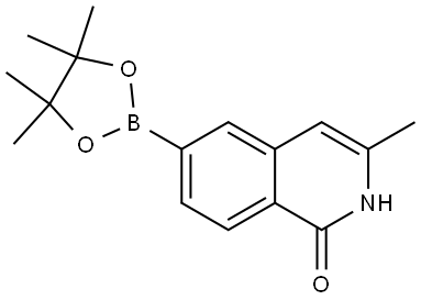 3-Methyl-6-(4,4,5,5-tetramethyl-1,3,2-dioxaborolan-2-yl)isoquinolin-1(2H)-one Struktur