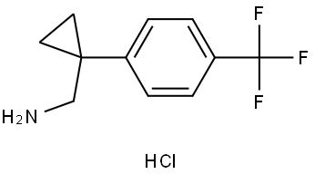 (1-(4-(Trifluoromethyl)phenyl)cyclopropyl)methanamine hydrochloride Structure