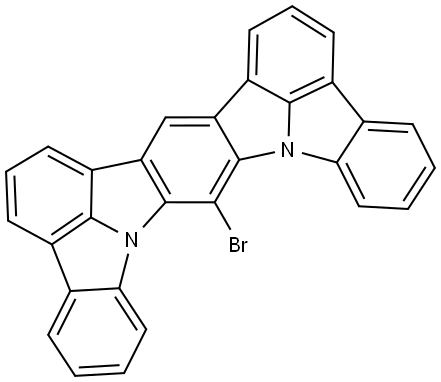 Indolo[3,2,1-jk]indolo[1′,2′,3′:1,7]indolo[2,3-b]carbazole-BR Structure