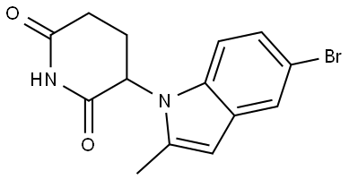 3-(5-Bromo-2-methyl-1H-indol-1-yl)piperidine-2,6-dione Struktur