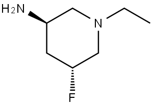 (3R,5R)-1-Ethyl-5-fluoropiperidin-3-amine Struktur