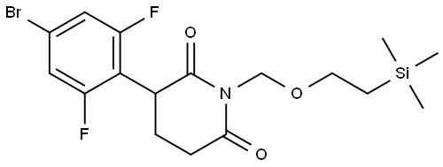 3-(4-Bromo-2,6-difluorophenyl)-1-((2-(trimethylsilyl)ethoxy)methyl)piperidine-2,6-dione Structure