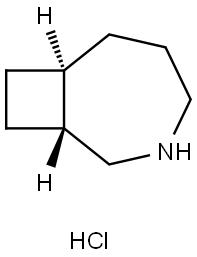 (1R,7S)-3-Azabicyclo[5.2.0]nonane hydrochloride Struktur