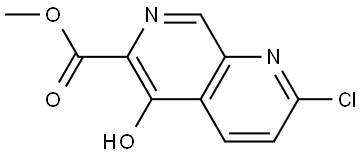 Methyl 2-chloro-5-hydroxy-1,7-naphthyridine-6-carboxylate Struktur