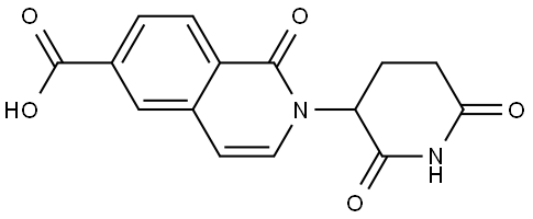 2-(2,6-Dioxopiperidin-3-yl)-1-oxo-1,2-dihydroisoquinoline-6-carboxylic acid Struktur