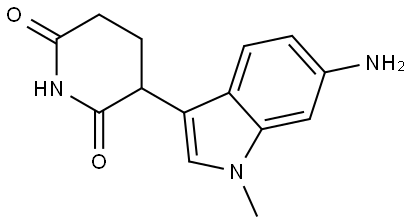 3-(6-Amino-1-methyl-1H-indol-3-yl)piperidine-2,6-dione Structure