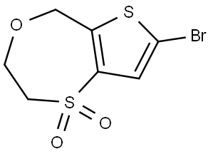 7-Bromo-2,3-dihydro-5H-thieno[3,2-e][1,4]oxathiepine 1,1-dioxide Struktur