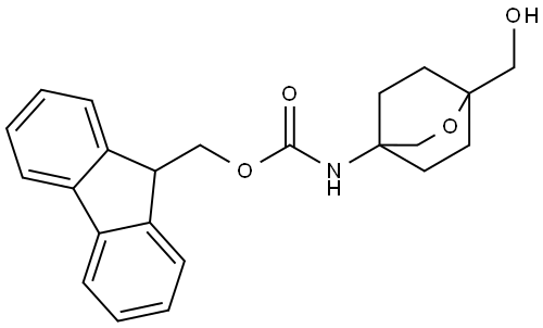 (9H-Fluoren-9-yl)methyl (1-(hydroxymethyl)-2-oxabicyclo[2.2.2]octan-4-yl)carbamate Structure