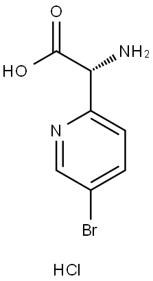 (R)-2-Amino-2-(5-bromopyridin-2-yl)acetic acid (hydrochloride) Struktur