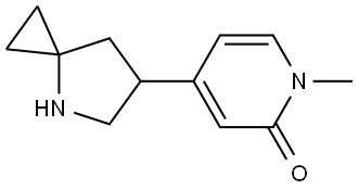 1-methyl-4-(4-azaspiro[2.4]heptan-6-yl)pyridin-2(1H)-one Struktur