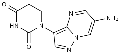 1-(6-Aminopyrazolo[1,5-a]pyrimidin-3-yl)dihydropyrimidine-2,4(1H,3H)-dione Structure