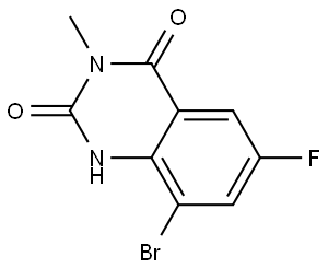8-Bromo-6-fluoro-3-methylquinazoline-2,4(1H,3H)-dione Struktur
