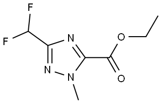 Ethyl 3-(difluoromethyl)-1-methyl-1H-1,2,4-triazole-5-carboxylate Struktur