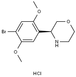 Morpholine, 3-(4-bromo-2,5-dimethoxyphenyl)-, hydrochloride (1:1), (3S)- Structure