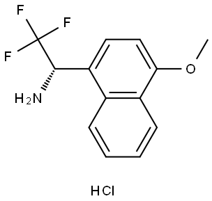 1-Naphthalenemethanamine, 4-methoxy-α-(trifluoromethyl)-, hydrochloride (1:1), (αS)- Structure