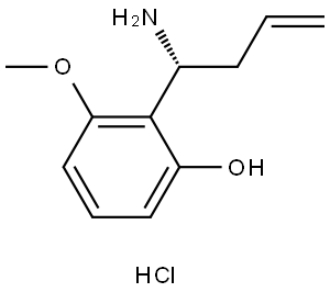 Phenol, 2-[(1R)-1-amino-3-buten-1-yl]-3-methoxy-, hydrochloride (1:1) Structure