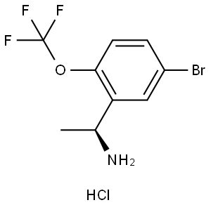 Benzenemethanamine, 5-bromo-α-methyl-2-(trifluoromethoxy)-, hydrochloride (1:1), (αS)- Structure