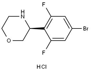 Morpholine, 3-(4-bromo-2,6-difluorophenyl)-, hydrochloride (1:1), (3S)- Structure