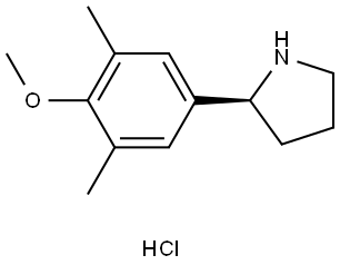 Pyrrolidine, 2-(4-methoxy-3,5-dimethylphenyl)-, hydrochloride (1:1), (2S)- Structure
