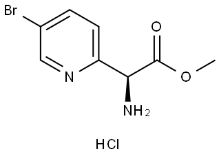 (S)-Methyl 2-amino-2-(5-bromopyridin-2-yl)acetate (hydrochloride) Struktur