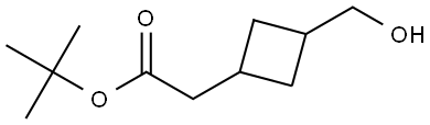 Cyclobutaneacetic acid, 3-(hydroxymethyl)-, 1,1-dimethylethyl ester Structure