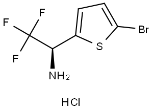 (S)-1-(5-bromothiophen-2-yl)-2,2,2-trifluoroethan-1-amine hydrochloride Structure