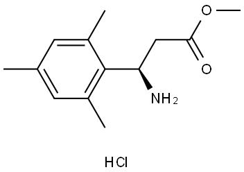 Benzenepropanoic acid, β-amino-2,4,6-trimethyl-, methyl ester, hydrochloride (1:1), (βR)- Structure