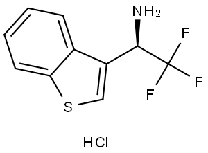 Benzo[b]thiophene-3-methanamine, α-(trifluoromethyl)-, hydrochloride (1:1), (αR)- Structure