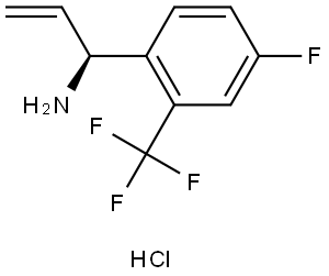 Benzenemethanamine, α-ethenyl-4-fluoro-2-(trifluoromethyl)-, hydrochloride (1:1), (αS)- Structure