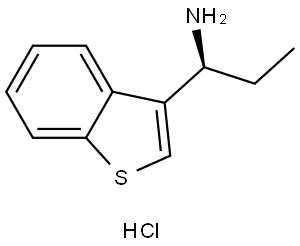 Benzo[b]thiophene-3-methanamine, α-ethyl-, hydrochloride (1:1), (αS)- Structure