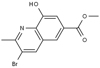 Methyl 3-bromo-8-hydroxy-2-methylquinoline-6-carboxylate Struktur