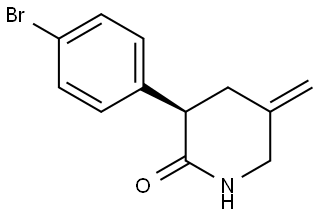 (R)-3-(4-bromophenyl)-5-methylenepiperidin-2-one Structure