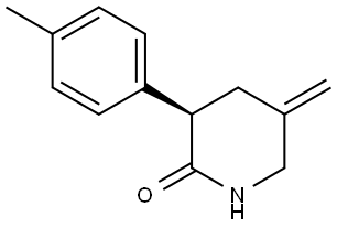 (R)-5-methylene-3-(p-tolyl)piperidin-2-one Structure