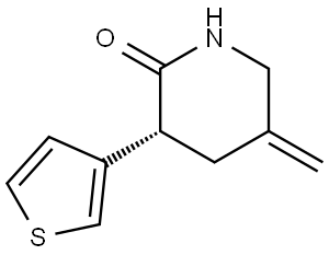 (R)-5-methylene-3-(thiophen-3-yl)piperidin-2-one Structure