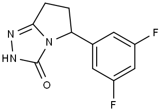 5-(3,5-Difluorophenyl)-2,5,6,7-tetrahydro-3H-pyrrolo[2,1-c][1,2,4]triazol-3-one Struktur